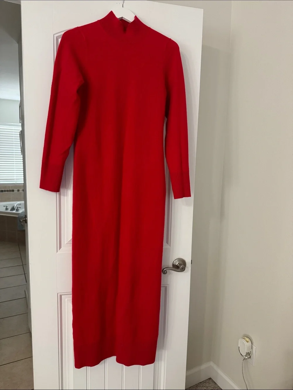 Spring Street Red Long Sleeve Maxi Dress